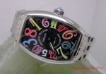 Replica Franck Muller Crazy Hours Color Dream Watch SS Black Automatic